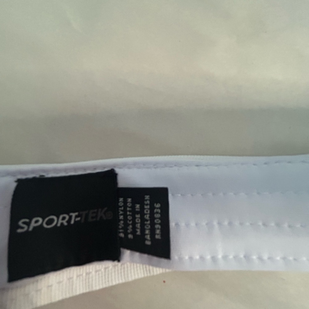 Sport-Tek White Visor with Green and Gold Logo - Picture 10 of 13